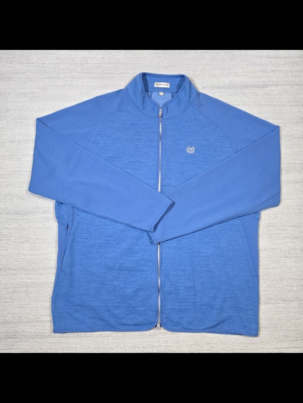 Peter Millar Vista Hybrid Full Zip Jacket Mens XL Blue Performance Golf
